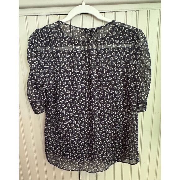 J Crew floral blouse- sheer with an attached cami sz xs - Picture 4 of 4